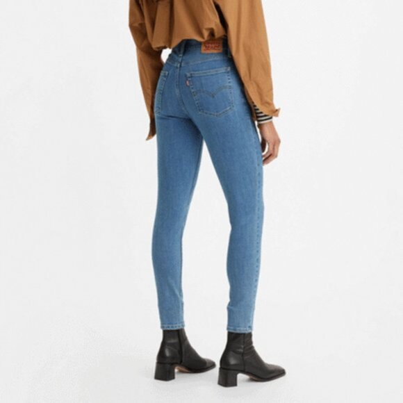 Levi's 721 Skinny Jeans Size 33 (34x29) Blue High Rise - Picture 14 of 14